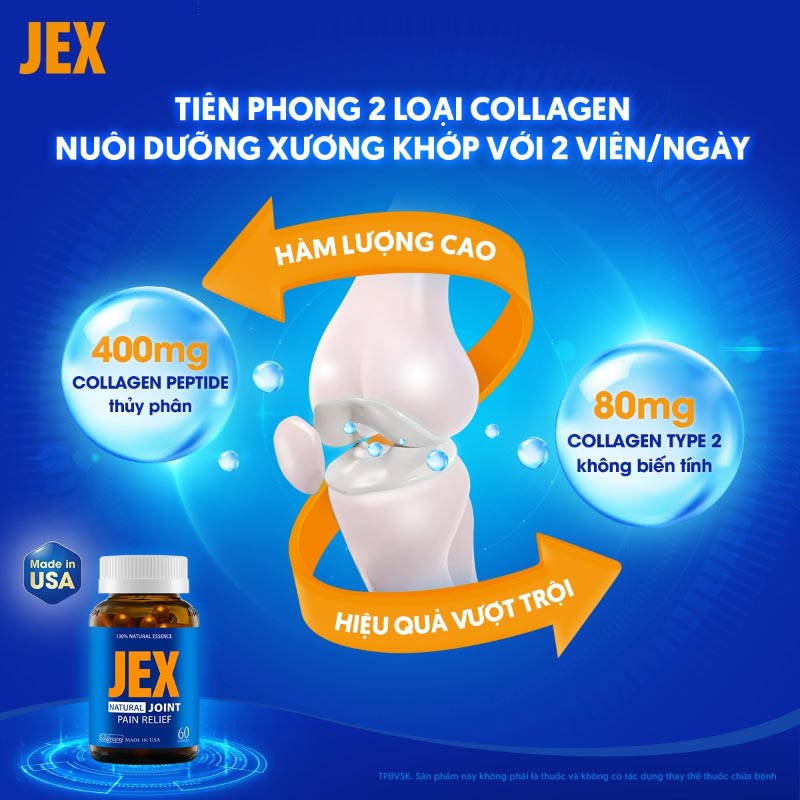 JEX cải thiện sức khỏe xương khớp