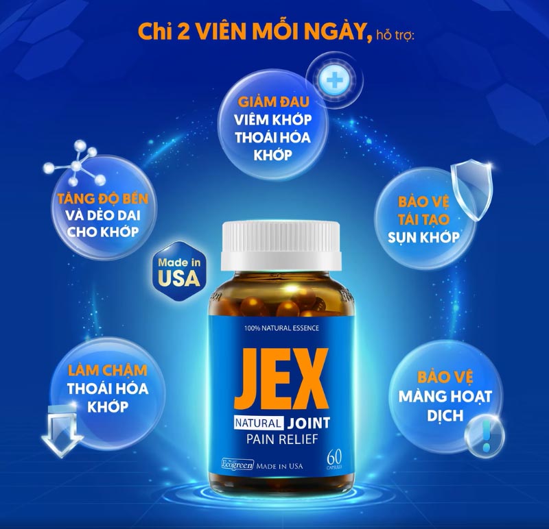 JEX giảm đau hỗ trợ người bệnh gút