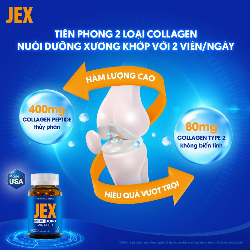 JEX cải thiện viêm khớp cùng chậu
