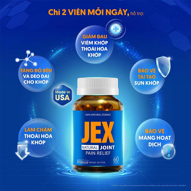 JEX cải thiện viêm khớp ngón chân cái