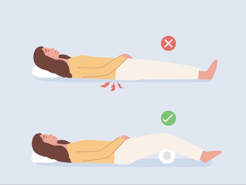 Tư thế nằm ngừa giảm đau lưng
