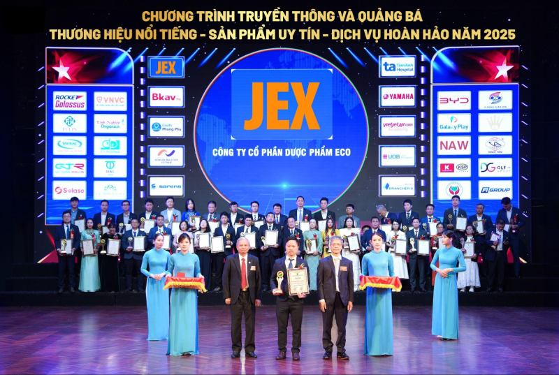JEX vinh danh sản phẩm uy tín