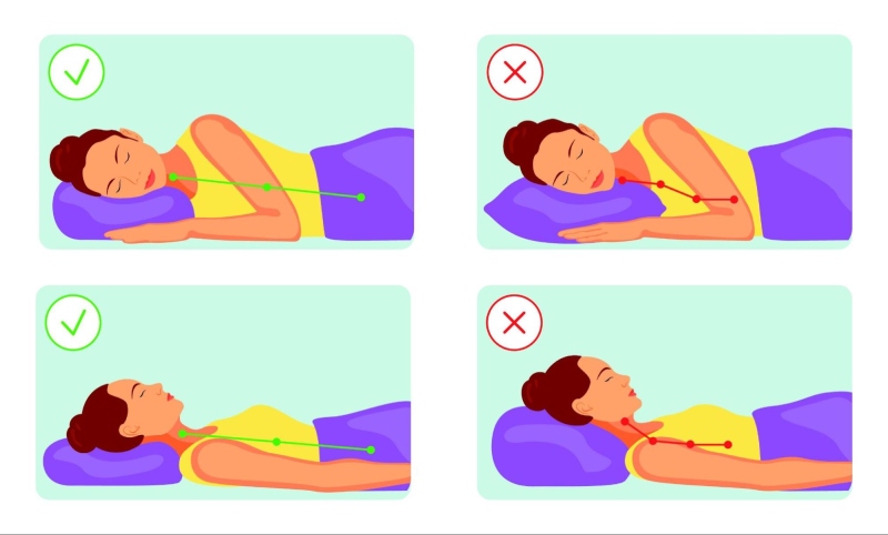 Tư thế nằm cho người đau cổ